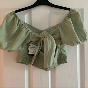 American Eagle linen top